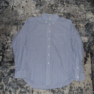 Brooks Brothers 346 Blue And White Striped Polo Shirt